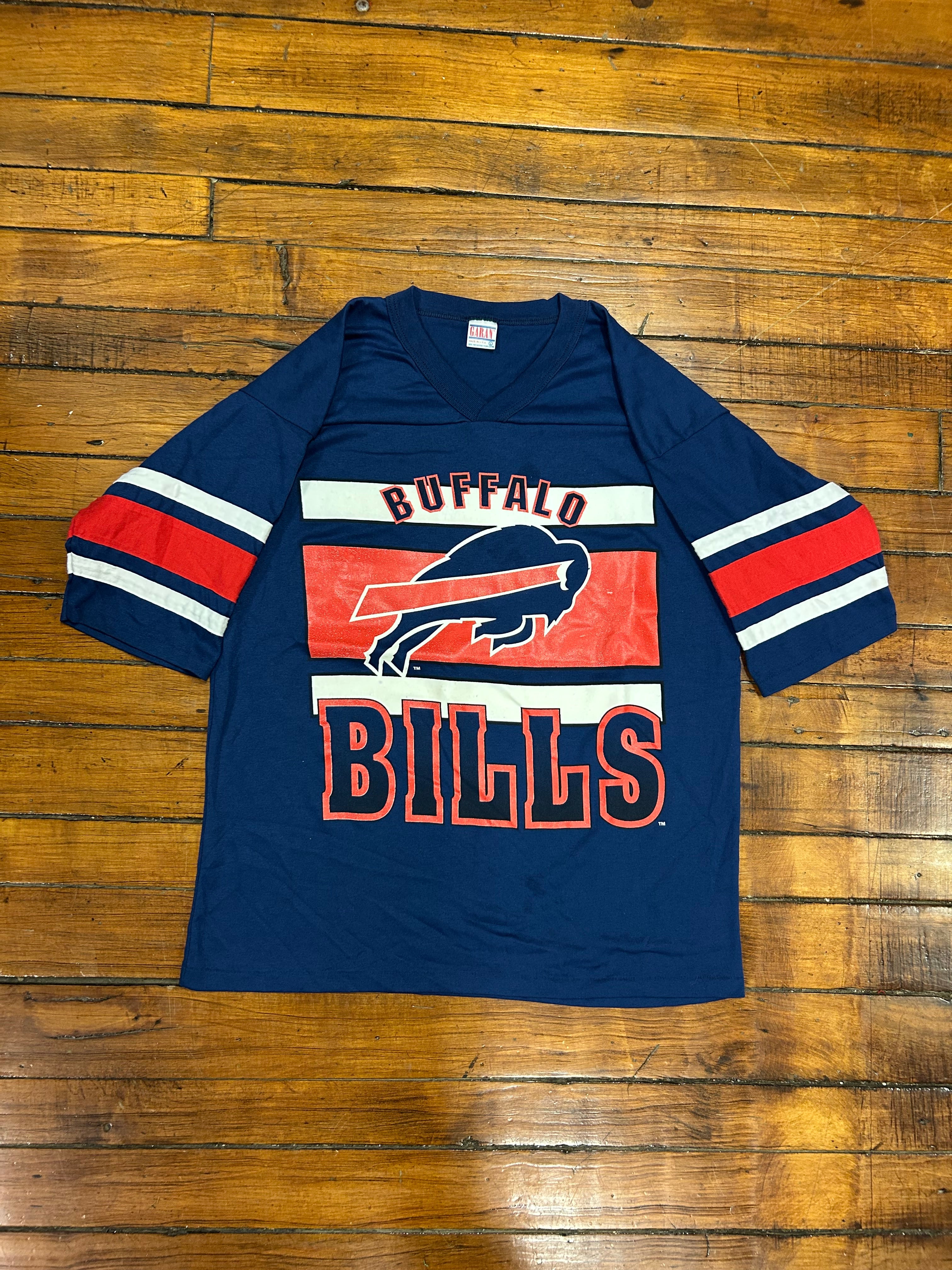 Buffalo Bills Football Vintage 90s Garan Short Sleeve Shirt Adult