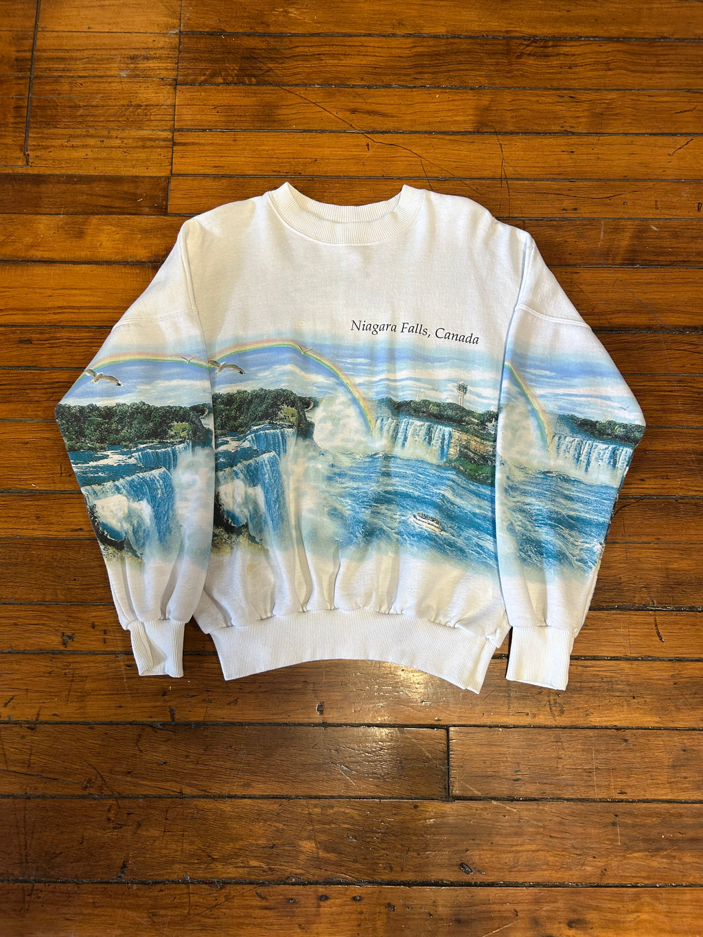 Niagara Falls Ontario Canada Vintage Crewneck Made In Canada Adult