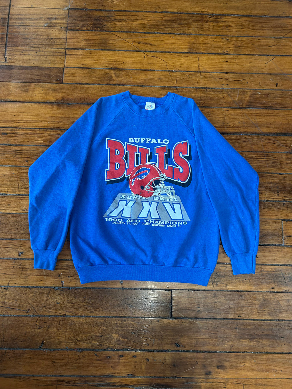 Buffalo Bills 1990 AFC Champs “SB XXV” Crewneck Adult
