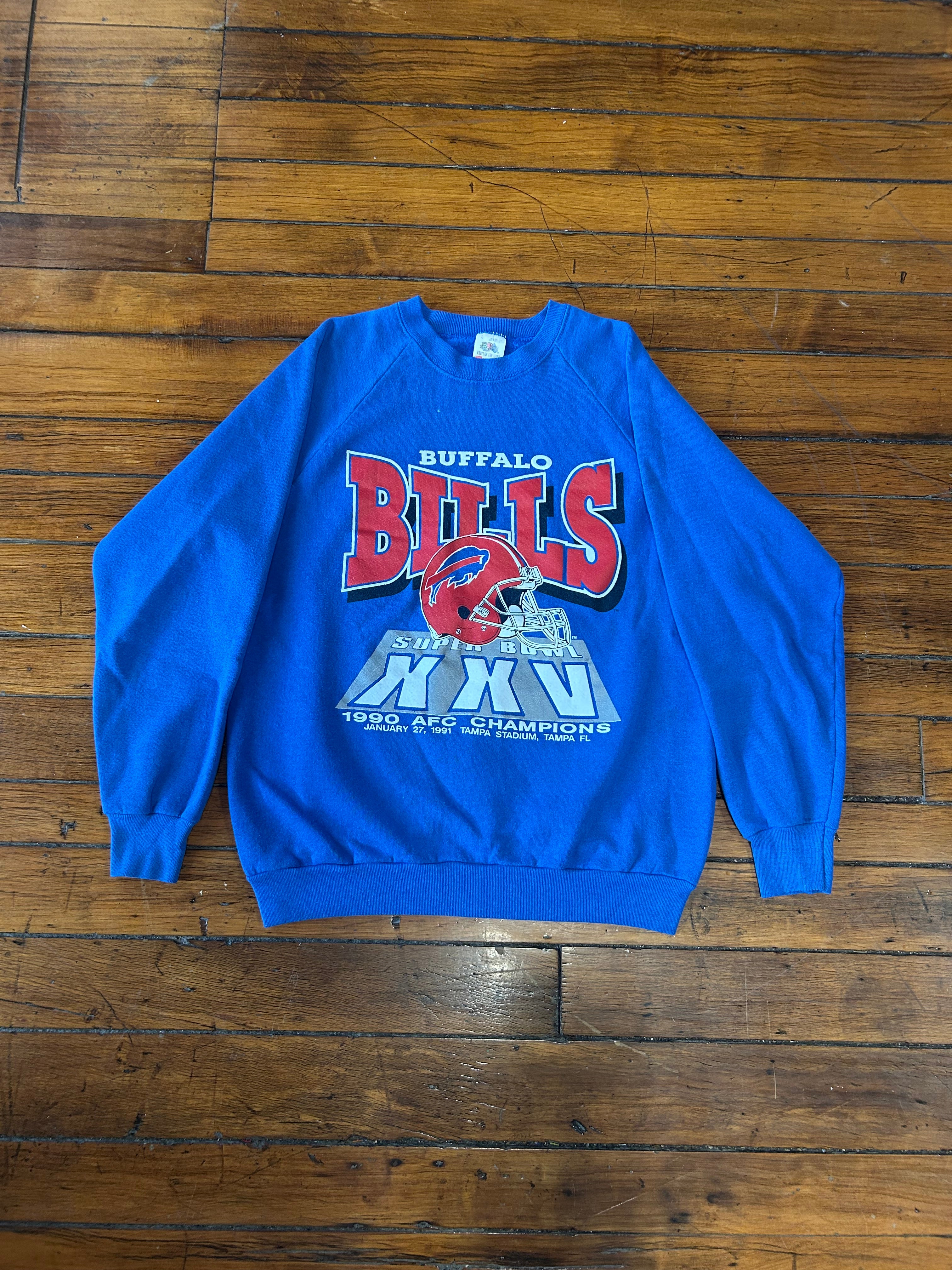 Buffalo Bills 1990 AFC Champs “SB XXV” Crewneck Adult