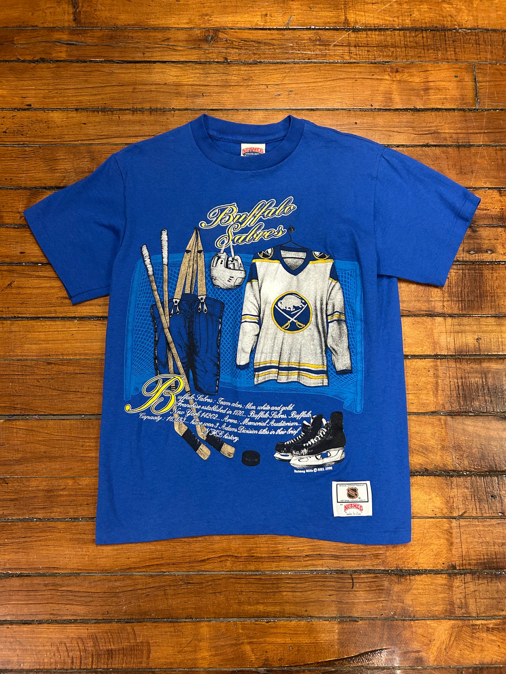 Buffalo Sabres Vintage Nutmeg 90s Locker Room T-Shirt