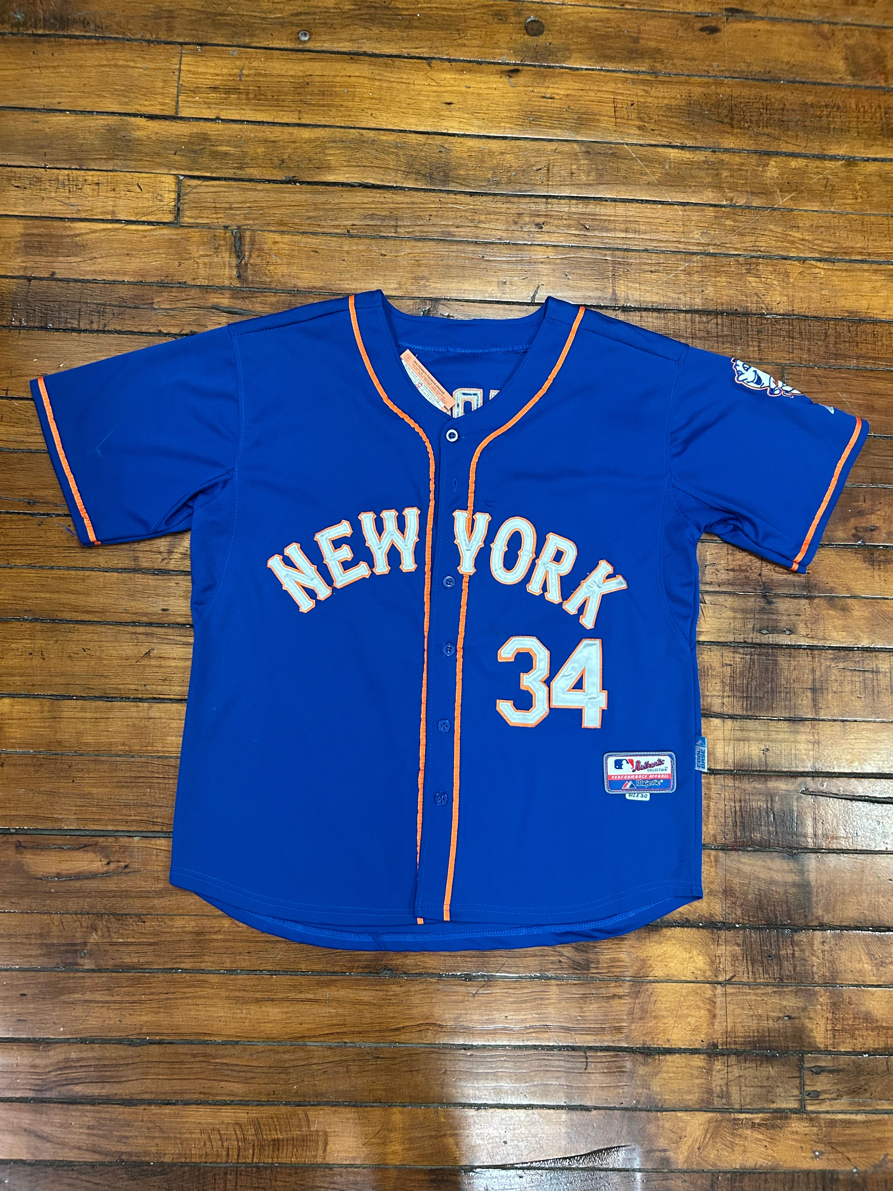 Noah Syndergaard New York Mets Majestic Coolbase Jersey #34