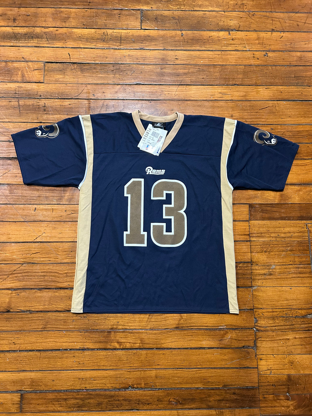 St Louis Rams Kurt Warner #13 Logo Athletic Jersey