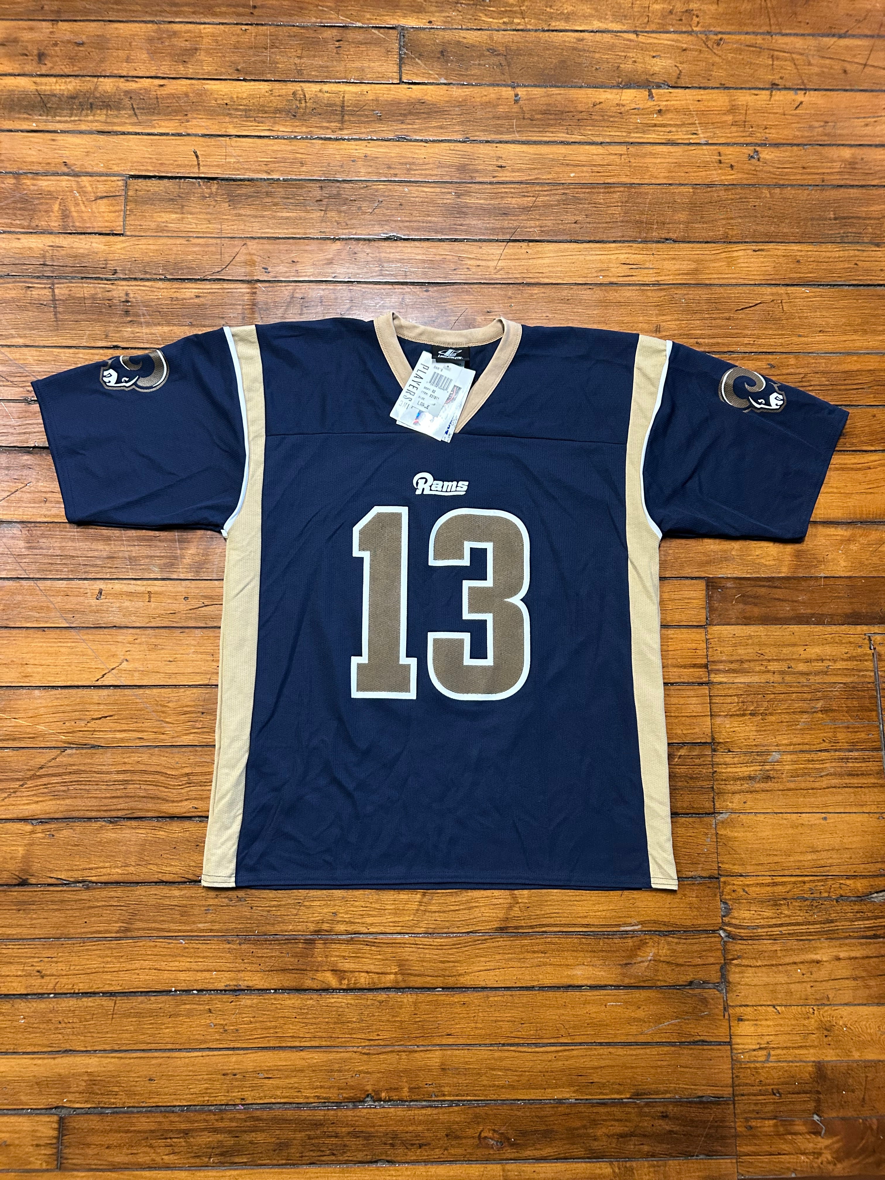 St Louis Rams Kurt Warner #13 Logo Athletic Jersey