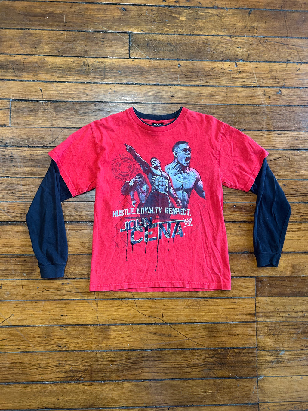 John Cena WWE “Hustle, Loyalty, Respect” Long Sleeve Shirt